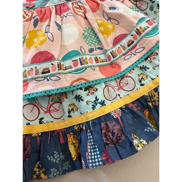 Matilda Jane Dress Size 2 Bicycle Apples Fall Back to School 2 sets available tw - Picture 5 of 6